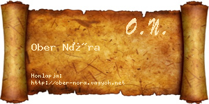 Ober Nóra névjegykártya