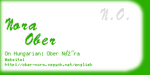 nora ober business card